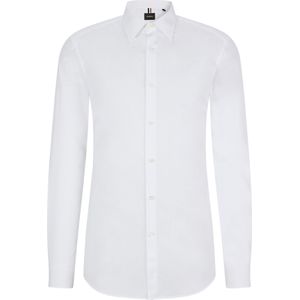 BOSS Hays slim fit overhemd, popeline, wit