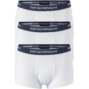 Emporio Armani Trunks Essential Core (3-pack), heren boxers kort, wit -  Maat: XL