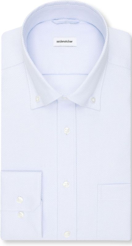 Seidensticker - Regular Fit - Overhemd - Lichtblauw - 100% Katoen