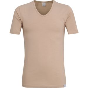 Gotzburg heren T-shirt slim fit V-hals 95/5 (1-pack), stretch ondershirt, huidskleur -  Maat: L