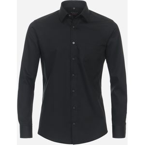 3 voor 99 | Redmond modern fit overhemd, popeline, zwart 39/40