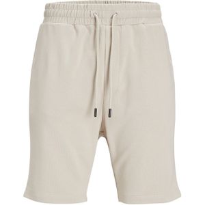 JACK & JONES Bradley Sweat Shorts loose fit, heren joggingbroek kort, beige -  Maat: M