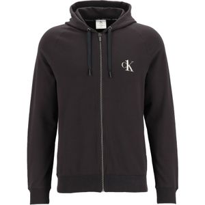 Calvin Klein CK ONE lounge hoodie, heren sweatvest met rits en capuchon, middeldik, zwart -  Maat: L