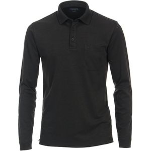 CASA MODA comfort fit polo lange mouw, grijs