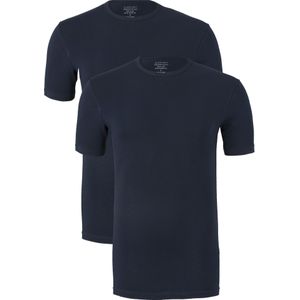 Claesen's Basics T-shirts (2-pack), heren T-shirts O-hals, blauw -  Maat: L