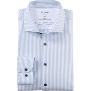 OLYMP 24/7 Level 5 body fit overhemd, Dynamic Flex, bleu gestreept