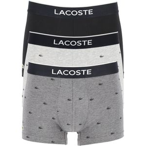 Boxershort Lacoste Men Casual Zwart / Gevlamd Grijs 