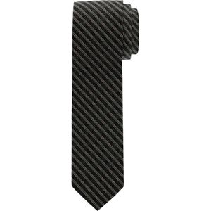 OLYMP smalle stropdas, groen gestreept -  Maat: One size