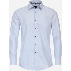 VENTI modern fit overhemd, twill, blauw geruit 42
