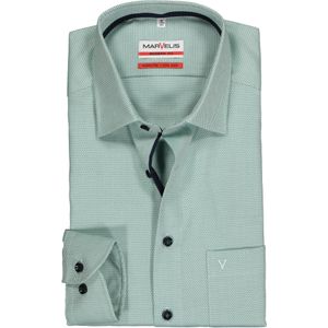 MARVELIS modern fit overhemd, structuur, groen (contrast) 39