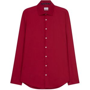 Seidensticker shaped fit overhemd, popeline, rood 38