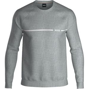 BOSS Authentic sweatshirt, heren lounge trui, middengrijs -  Maat: L