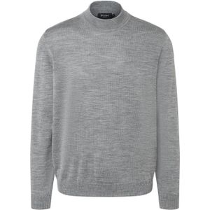 MAERZ Classic Fit heren trui met turtleneck wol, grijs