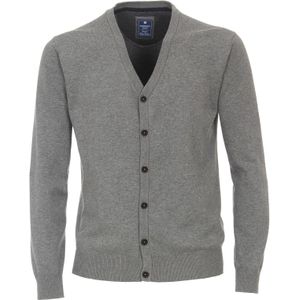 Redmond heren vest katoen, V-hals, grijs (middeldik) -  Maat: 4XL