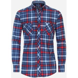 3 voor 99 | Redmond comfort fit overhemd, popeline, rood geruit 43/44