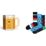 Happy Socks Wurst And Beer Socks Gift Set (3-pack), unisex sokken in cadeauverpakking - Unisex - Maat: 41-46