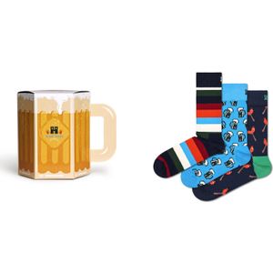 Happy Socks Wurst And Beer Socks Gift Set (3-pack), unisex sokken in cadeauverpakking - Unisex - Maat: 41-46