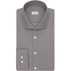Seidensticker slim fit overhemd, structuur, bruin