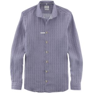 OLYMP Smart Casual Level 5 body fit overhemd, structuur, lila dessin