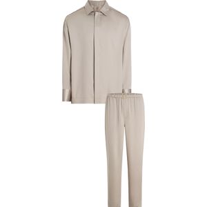 Calvin Klein heren pyjama met knoopjes, beige