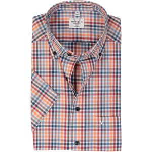 MARVELIS modern fit overhemd, korte mouw, popeline, rood geruit