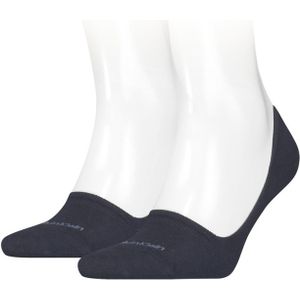 Calvin Klein Footie Mid Cut (2-pack), heren onzichtbare sokken, donkerblauw -  Maat: 39-42
