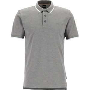 BOSS Parlay regular fit polo, pique, zilver -  Maat: S