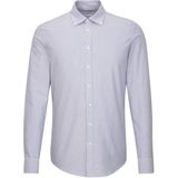 Seidensticker - Oxford - Overhemd - Blauw Gestreept - Extra Slim Fit