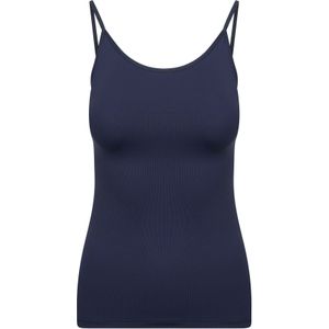 RJ Bodywear Pure Color dames spaghetti top (1-pack), hemdje met smalle verstelbare bandjes, donkerblauw