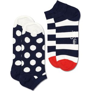 Happy Socks Big Dot Stripe Low Sock (2-pack), unisex sokken - Unisex - Maat: 41-46