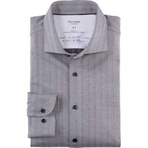 OLYMP 24/7 Level 5 body fit overhemd, tricot, zwart