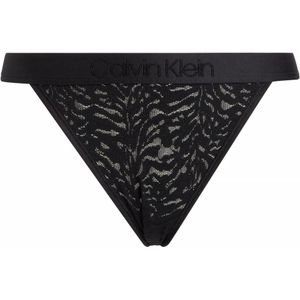 Calvin Klein dames high leg tanga (1-pack), tanga slip, zwart -  Maat: XL