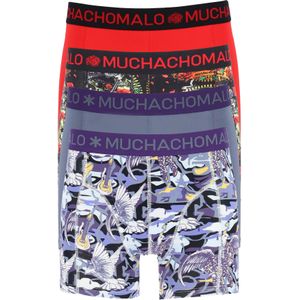 Muchachomalo heren boxershorts (4-pack), shorts Price Guns N Roses, print, grijs, rood -  Maat: XL