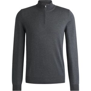 BOSS - Ebenji - Schipperstrui - Middengrijs - Wol - Korte Rits