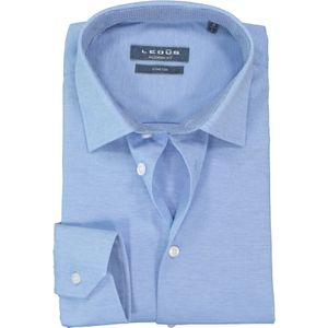 Ledub modern fit overhemd, middenblauw tricot 42