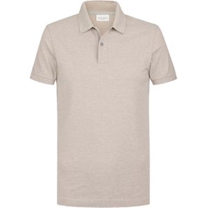 Profuomo slim fit heren polo, beige