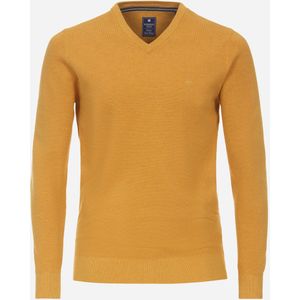 Redmond heren trui katoen, V-hals, geel (middeldik)
