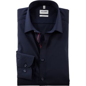 OLYMP Level 5 body fit overhemd, chambray, donkerblauw