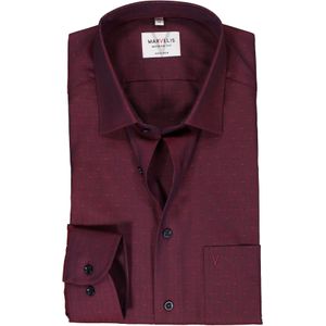 MARVELIS modern fit overhemd, herringbone, rood 45