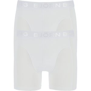 Bjorn Borg Solid Cotton Stretch Shorts (2-pack), heren boxers normale lengte, wit -  Maat: XXL