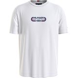 Tommy Hilfiger Hilfiger Track Graphic Tee - heren T-shirt korte mouw O-hals - wit
