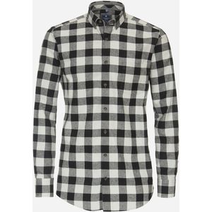 3 voor 99 | Redmond comfort fit overhemd, popeline, zwart geruit 53/54