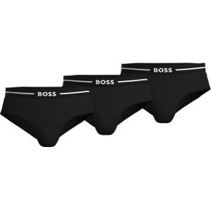 HUGO BOSS Bold hipster briefs (3-pack), heren slips, zwart -  Maat: S