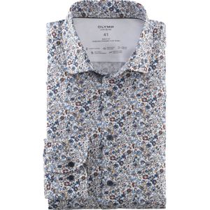 OLYMP 24/7 Level 5 body fit overhemd, structuur, rood dessin