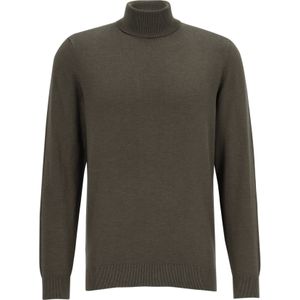 Michaelis - Slim Fit Coltrui - Olijfgroen - Katoenmengsel