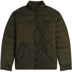 Fred Perry Insulated Zip Through Jacket J2573, heren winterjas, groen -  Maat: M