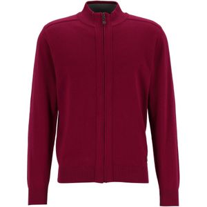 Redmond heren vest katoen, met rits, bordeaux rood