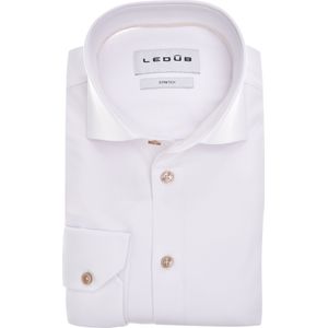 Ledub modern fit overhemd, mouwlengte 72 cm, popeline, wit