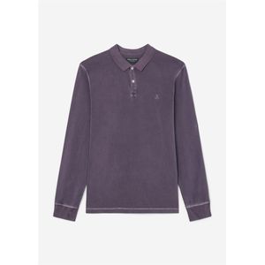 Marc O'Polo regular fit polo lange mouw, heren poloshirt, paars -  Maat: XS