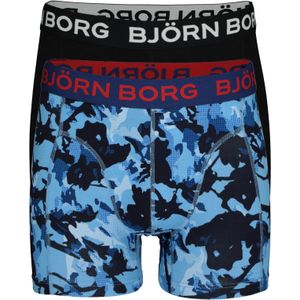 Bjorn Borg Cotton Stretch Shorts (2-pack), heren boxers normale lengte, zwart en print -  Maat: L